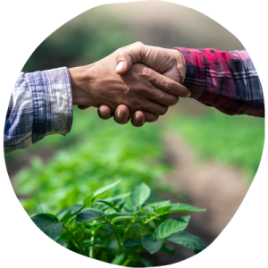 Cercanía icono agricultor confiable